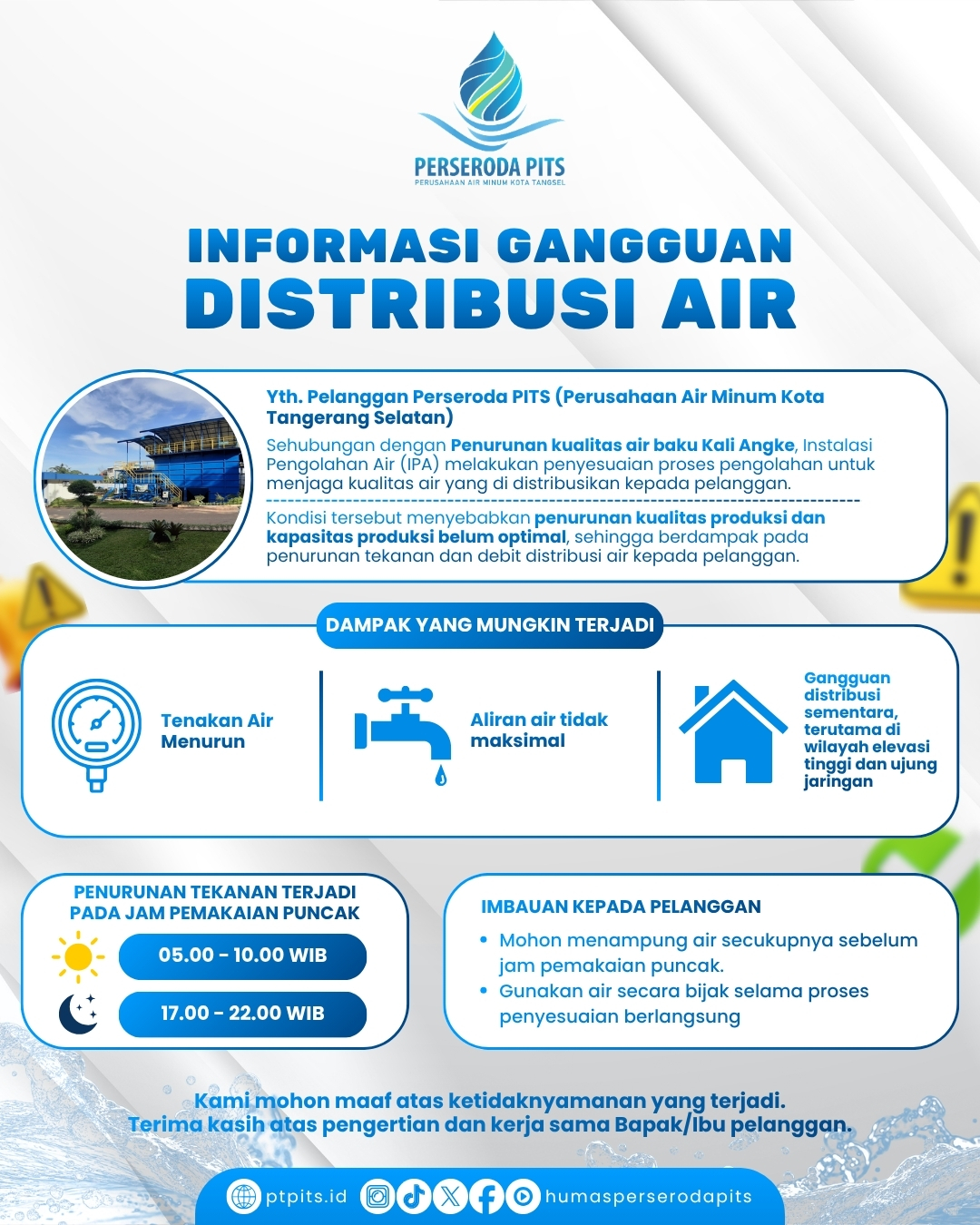 INFORMASI GANGGUAN DISTRIBUSI AIR